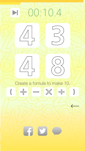 TenPuzzle - Make 10 Game screen